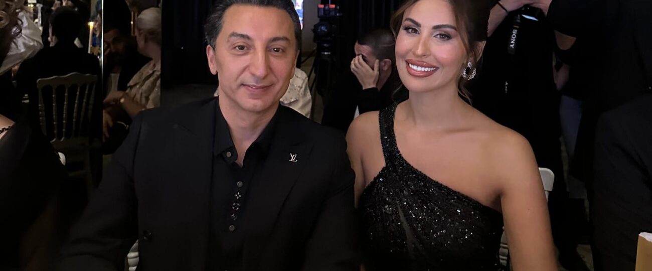 النجمة مي سليم تتألق من تصاميم المبدع ماهر غلاييني في حفل انتخاب Miss Arab world Europ.